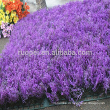 césped artificial púrpura barato de la hierba de la lavanda de los 25 * 25cm para el jardín de infantes